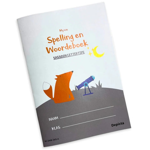 My eie Spelling en Woordeboek — Sassoon Lettertipe — Afrikaans Huistaal