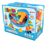 SUNTA - Plastic Building Blocks Set - 108 Piece In Carry Case