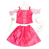 Pink Princess Costume With Crown, Jewellery & Wand