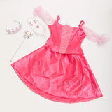 Pink Princess Costume With Crown, Jewellery & Wand