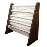 Book Rack Storage Organizer with Wooden Frame