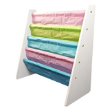 Book Rack Storage Organizer with Wooden Frame