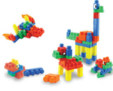 SUNTA - Plastic Building Blocks - 68 Piece Rounded Edges In Carry Bag