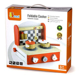 Viga Wooden Toy Kitchen Foldable Cooker- With ASMR (Sounds)