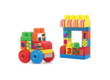 SUNTA - Fruit, Veg, Numbers Building Blocks & Stickers - 38 Pieces In Carry Bag