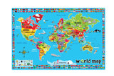 Kids Floor Roll up Carpet - Map Of The World