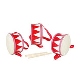 8" Marching Drum - Red & White