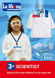 Scientist Role Play Costume Set with Goggles and Scientific Instruments