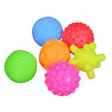 Textured Sensory Ball With Squeaky Sounds (set of 6)