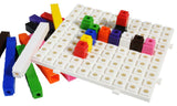 Stacking Counting Cubes with Baseboard - 100pc