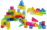 Transparent Colourful 3D Building Blocks (50 Piece in container)