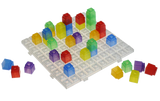 Translucent Baseboard with Counting Unifix Cubes (100 Cubes & 1 Board)