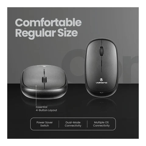 Volkano Coral series Bluetooth Wireless Mouse - Black