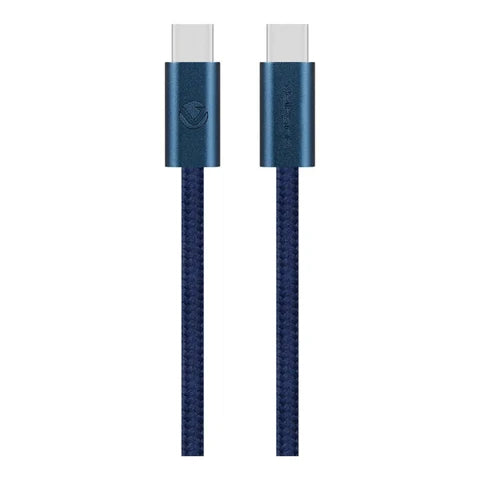 Volkano Weave Series 60w USB C to USB C 1.2m-Blue