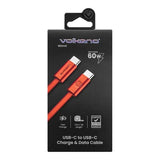 Volkano Weave Series 60w USB C to USB C 1.2m-Orange