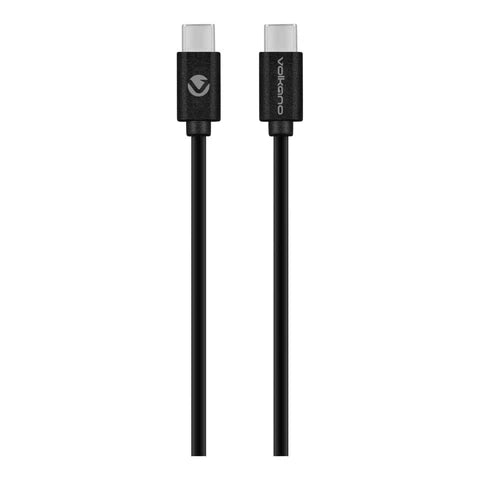 Volkano Cupla Series 5v/2.4a 12w Dual USB-A & USB-C Wall Charger - Black