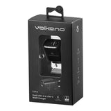 Volkano Cupla Series 5v/2.4a 12w Dual USB-A & USB-C Wall Charger - Black