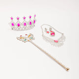 Pink Princess Costume With Crown, Jewellery & Wand