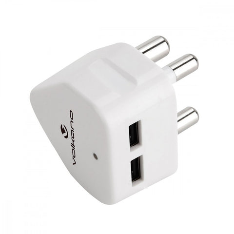 Volkano Current Plus series 3 pin plug dual USB charger 4.2