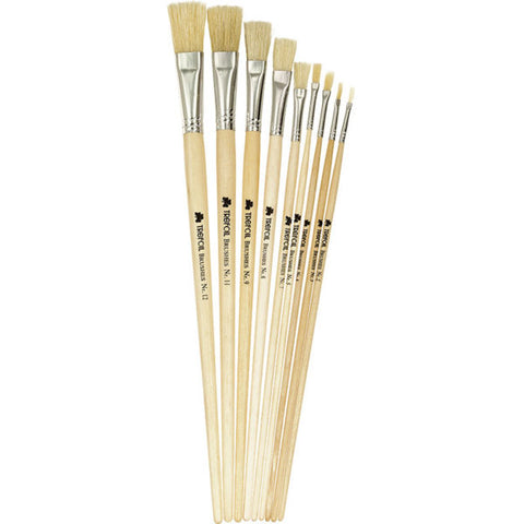 TREFOIL ARTIST FLAT L/HANDLE PAINT BRUSH #10 10`S