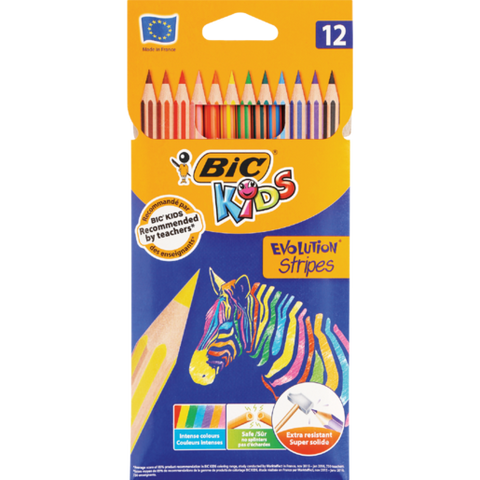 BIC KIDS AQUACOLOR PENCILS 12`S ASS