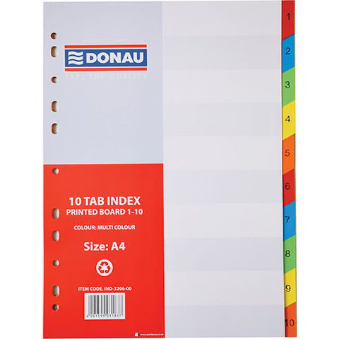 INDEX A4 10 POS BOARD BLUE