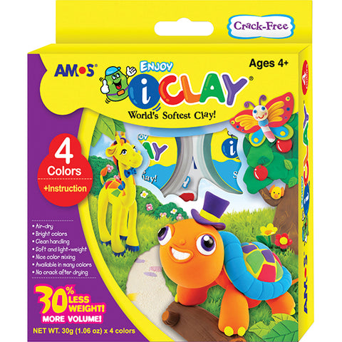 AMOS ICLAY 4 COLORS BOXED ASS - IC18P4