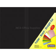 FOLDERS STRAIGHT CUT 160gsm 100`s BRIGHT BLACK 355x460