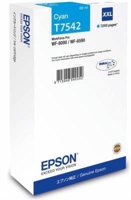 Epson T7542 XXL DURABrite Pro Cyan Ink Cartridge 69ml