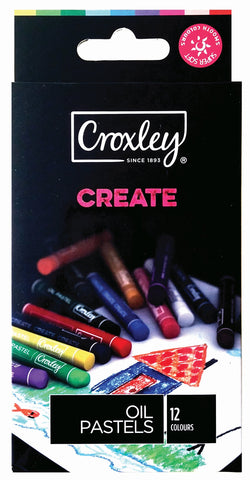 CROXLEY CREATE 8MM OIL PASTELS ROUND 16'S
