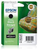 Epson T0341 Black Ultrachrome Ink CartridgeEpson T0341 Photo Black Chameleon Ink Cartridge