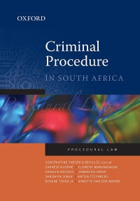 Share this ebook on Facebook Share this ebook with email Criminal Procedure in South Africa 1e ePub