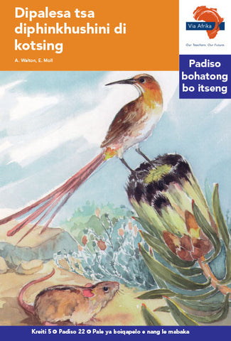 "Via Afrika Sesotho Home Language Intermediate Phase Graded Reader 22:  Dipalesa tsa diphinkhushini di kotsing (Printed book.)"