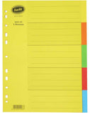 Bantex Manilla Board Dividers and Indices