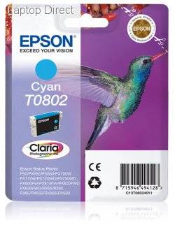 Epson T0802 Cyan Hummingbird Ink Cartridge