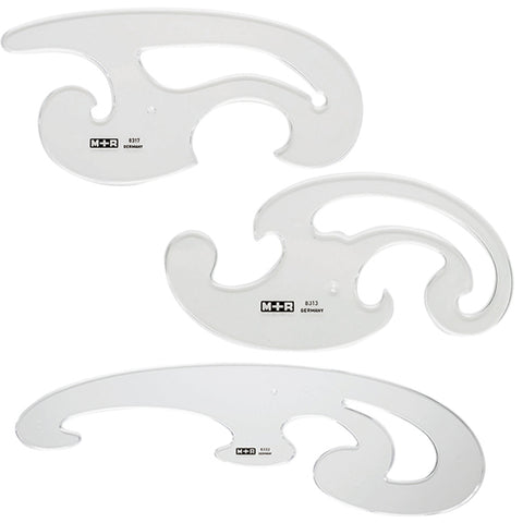 M&R FRENCH CURVES SET WITH 3 PARTS