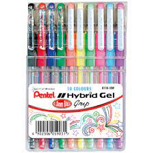 Pentel Hybrid Gel Grip Pen. 0.8mm