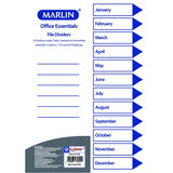 MARLIN FILE DIVIDERS / INDEXES - POLY-PROP