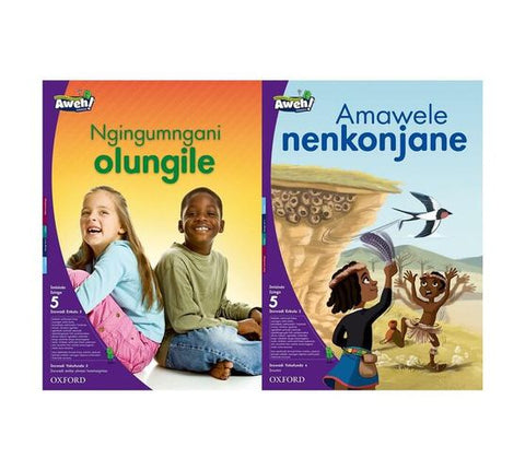 Aweh! IsiZulu Reading Scheme Grade 2 Level 5 Big Book 2 Ngingumngani olungile Amawele nenkonjane