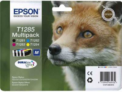 Epson T1285 Multi-pack (B, C, M, Y) Fox Ink
