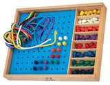 SHUTERS KIDS PLAY & LEARN: SHOELACE PEG BLOCK - (IMPORT)