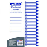 Marlin FILE DIVIDERS / INDEXES - 160gsm PASTEL BOARD