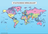 CHART: STAATKUNDIGE WERELDKAART A1 (FLAT)