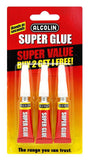 Bostick Alcolin Super Glue 3g x 3 Hanging Pack