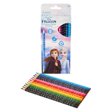 Frozen 12 Colour Pencils Triangular Multi