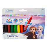 Frozen 12 Plastic Crayons Twin tip Triangular Multi