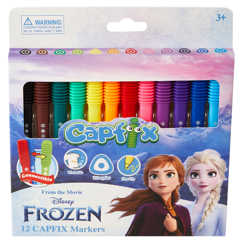 Frozen 12 Capfix Connectable Fibre Markers Multi