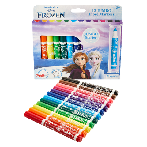 Frozen 12 Jumbo Fibre Markers Multi