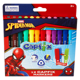 Spider-Man 12 Capfix Connectable Fibre Markers Multi