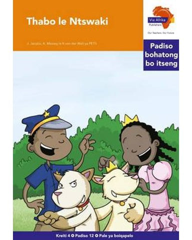 "Via Afrika Sesotho Home Language Intermediate Phase Graded Reader 12:  Thabo le Ntswaki (Printed book.)"